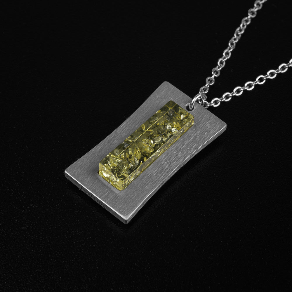 Zawieszka Tytanowa - Klepsydra Cytryna