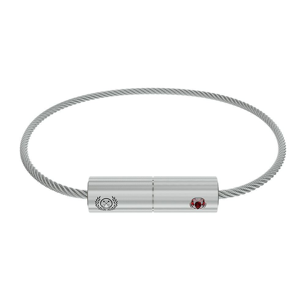 Bransoletka - Cable + Granat (Pirop)